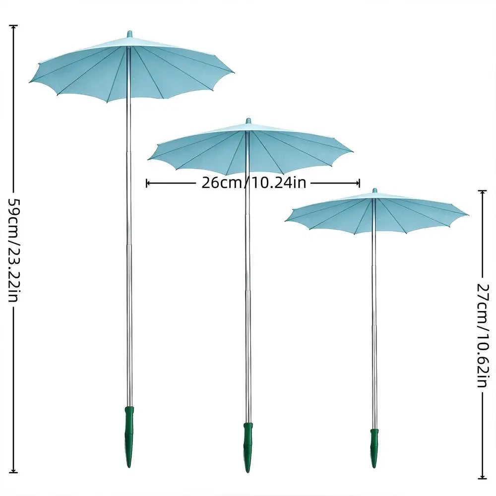 Plant Umbrella 3 Piece Retractable Sun Shade Umbrella Shade For Potted Plants For Garden Balcony Seedlings Flower Beds Peaceful Pleasures Health and Wellness White China Mainland