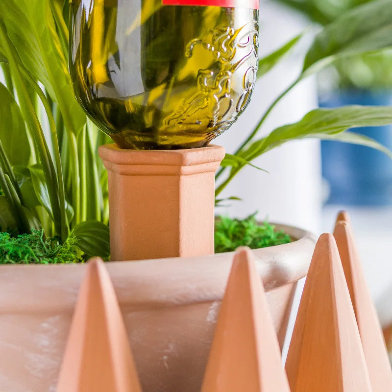Terracotta Self-Watering Stakes 4-Pack | Auto Drip Irrigator