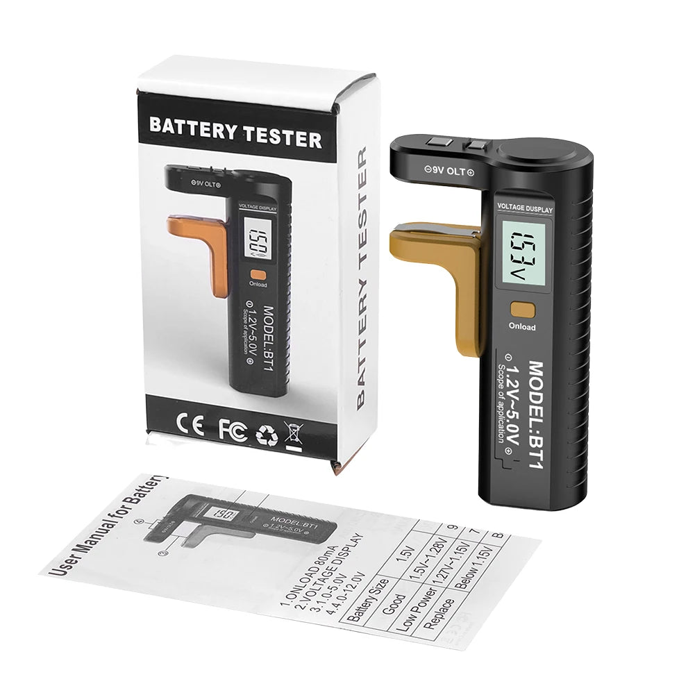 Digital Battery Capacity Tester – AA AAA C D & Button Cell Electronics Accessories Peaceful Pleasures Health and Wellness