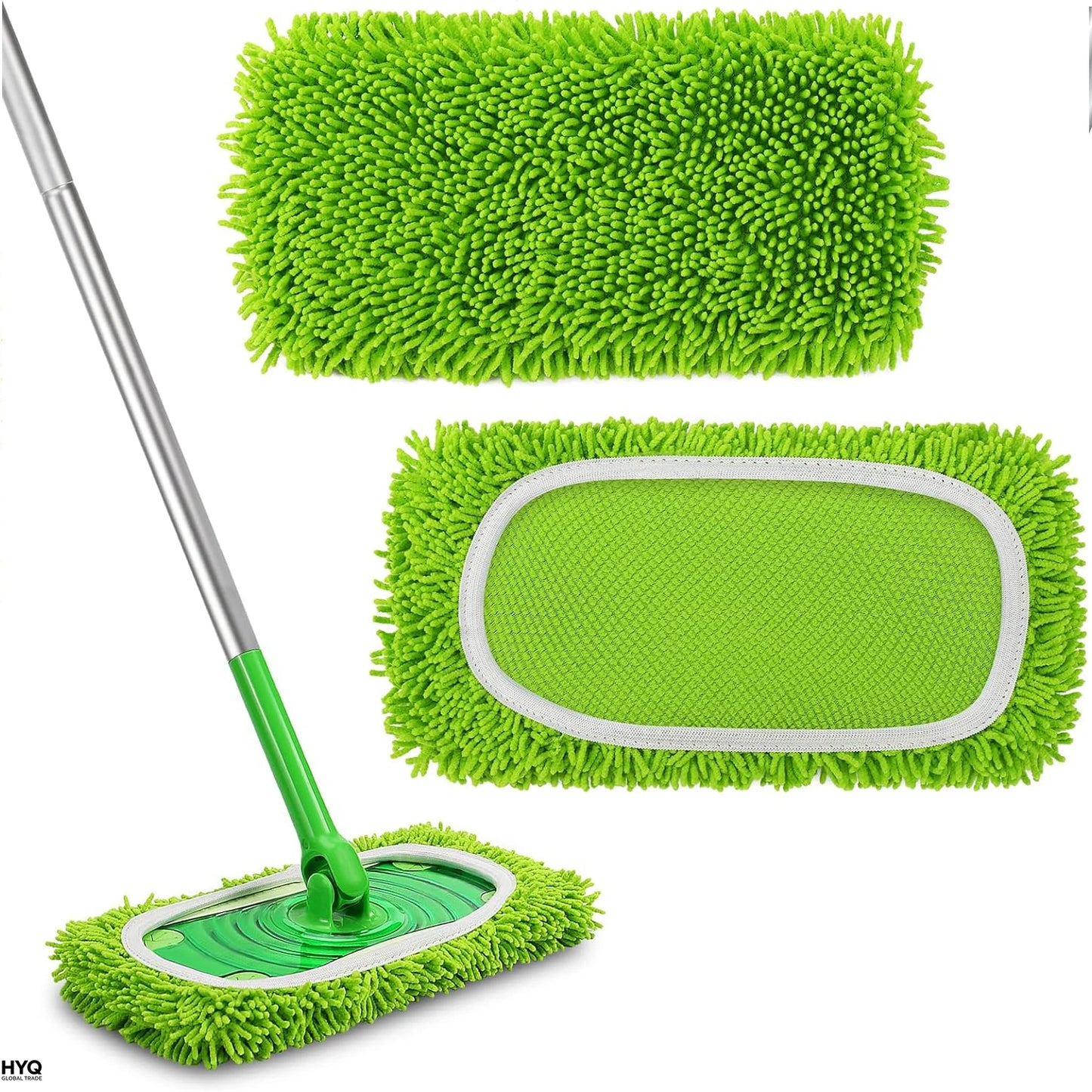 2 Tampons Vadrouille Microfibre R Utilisables Compatibles Swiffer