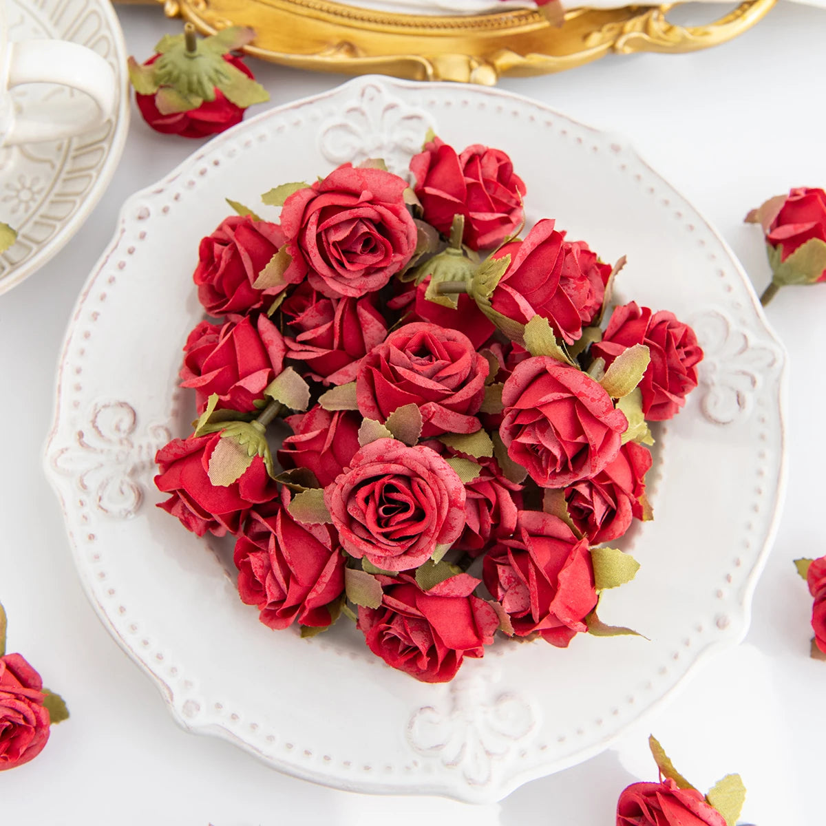 Artificial Silk Rose Flower Heads – Wedding & Party Décor