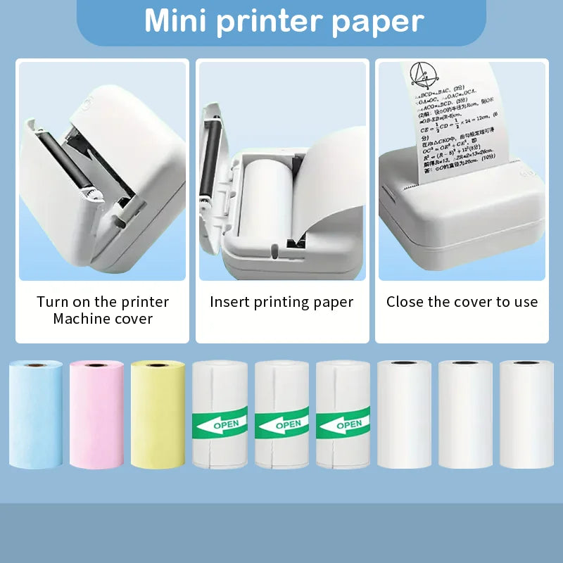 57mm Colorful Thermal Label Sticker Paper – Bluetooth Mini Printer
