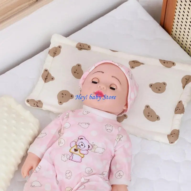 Newborn Baby Pillow – Soft Breathable 100% Cotton Head Support