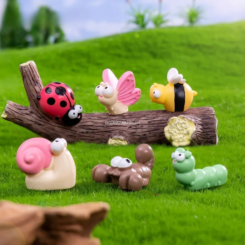 Cartoon Caterpillar & Snail Mini Figurines | Desk Decor