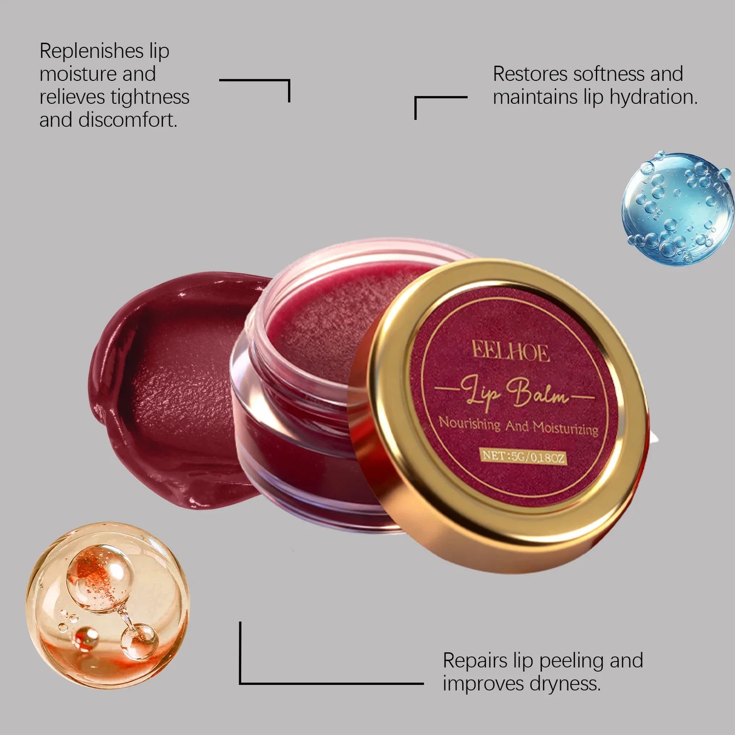 Eelhoe Moisturizing Lip Balm – Hydrated, Glossy & Plump Lips