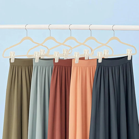 20pcs Portable Hanger Clips Non-Slip Clips Pant Skirt Hanger Clips for Home Storage Oganization Peaceful Pleasures Health and Wellness