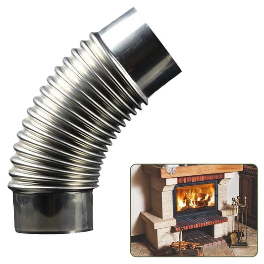 Stainless Steel 45 Degree Elbow Tube Chimney Insert Curved Multi Flue Peaceful Pleasures Health and Wellness