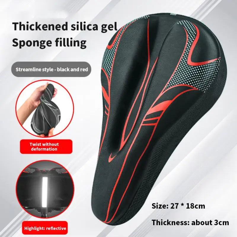 3D GEL Bike Seat Cover – MTB & Road Bicycle Saddle Cushion