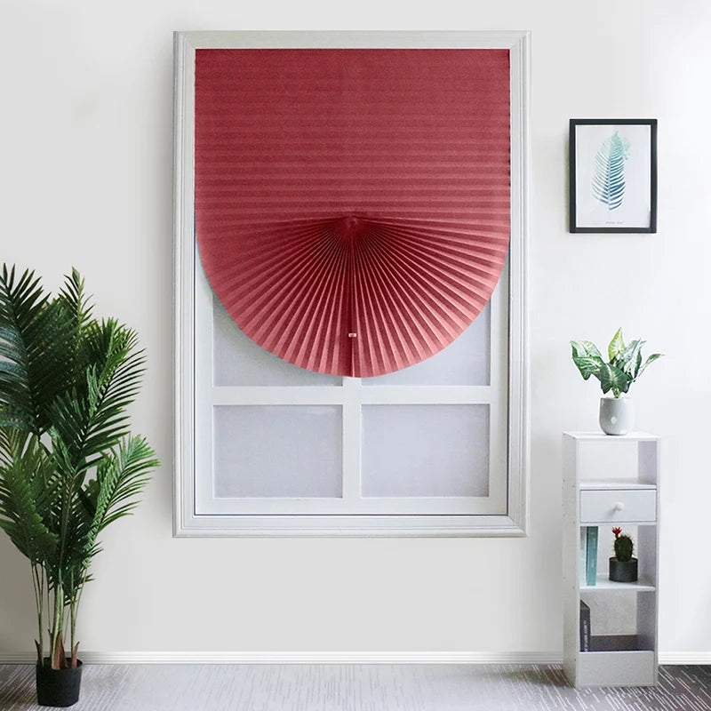 Self-Adhesive Blinds Semi-Blind Window Curtains Bathroom Kitchen Balcony Office Blinds Pleated Curtains Peaceful Pleasures Health and Wellness