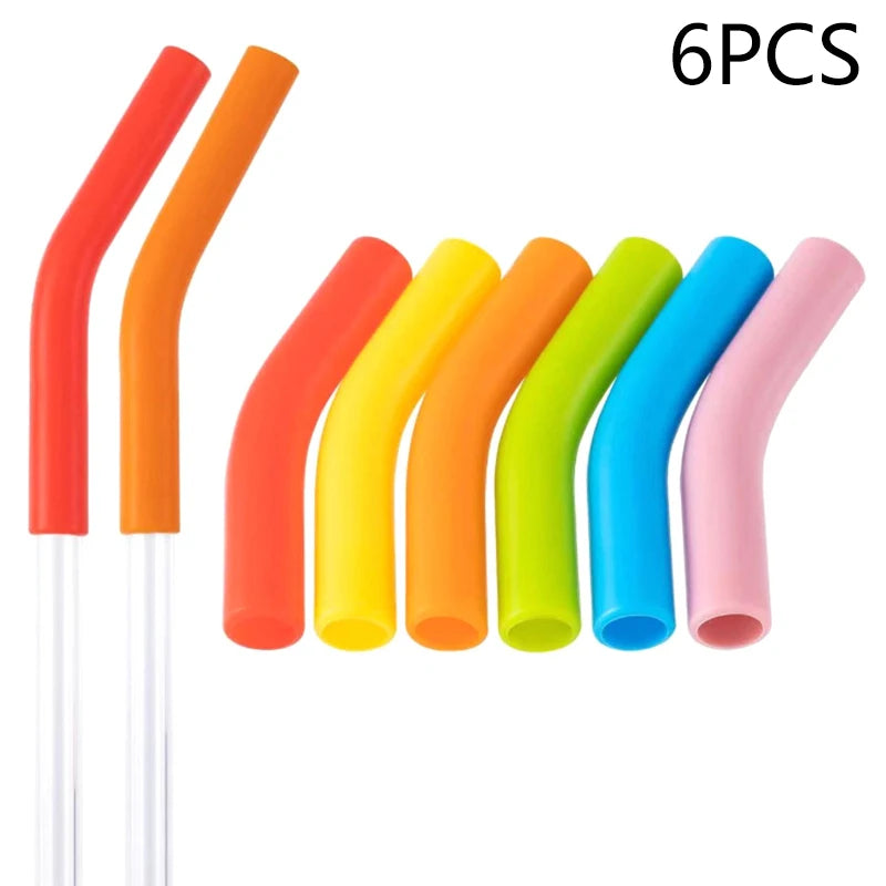 6-Pack Silicone Straw Tip Covers for 9mm Reusable Straws Straw Tip Covers Peaceful Pleasures Health and Wellness F