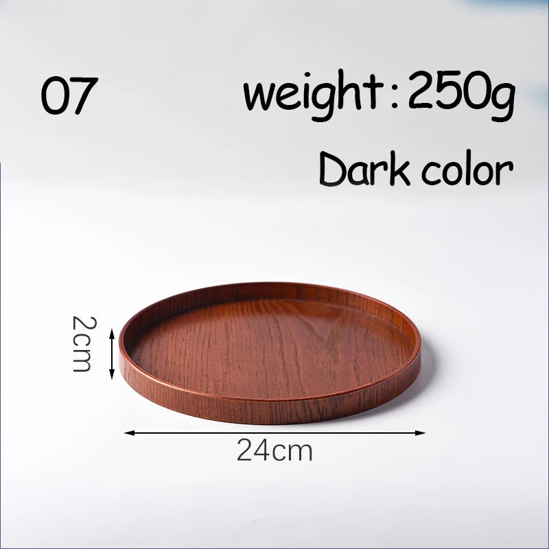 Oval Serving Trays Tableware Dessert Tea Saucer Coasters Coffee Coasters Wooden Plate Storage Food Display Home Hotel Decor Peaceful Pleasures Health and Wellness 07