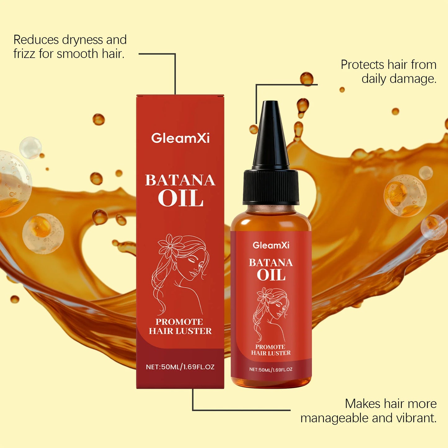 Batana Hair Oil Serum – Anti Hair Loss, Frizz & Split End Repair