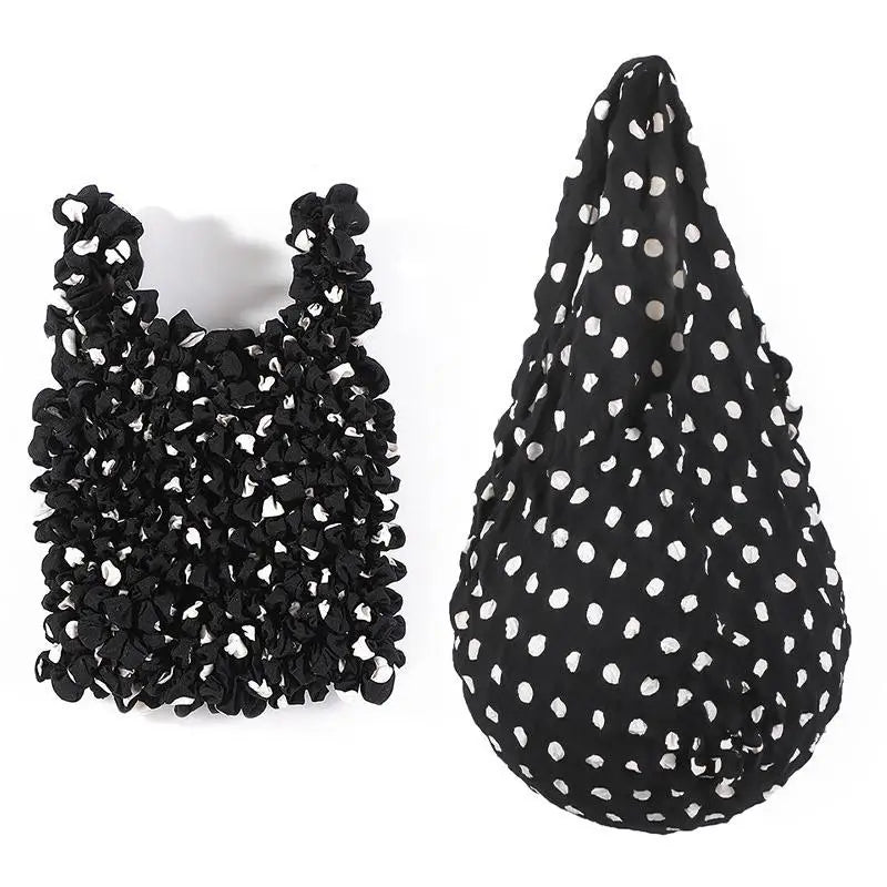 Pleated Foldable Shopping Bag – Large Capacity Stretch Tote