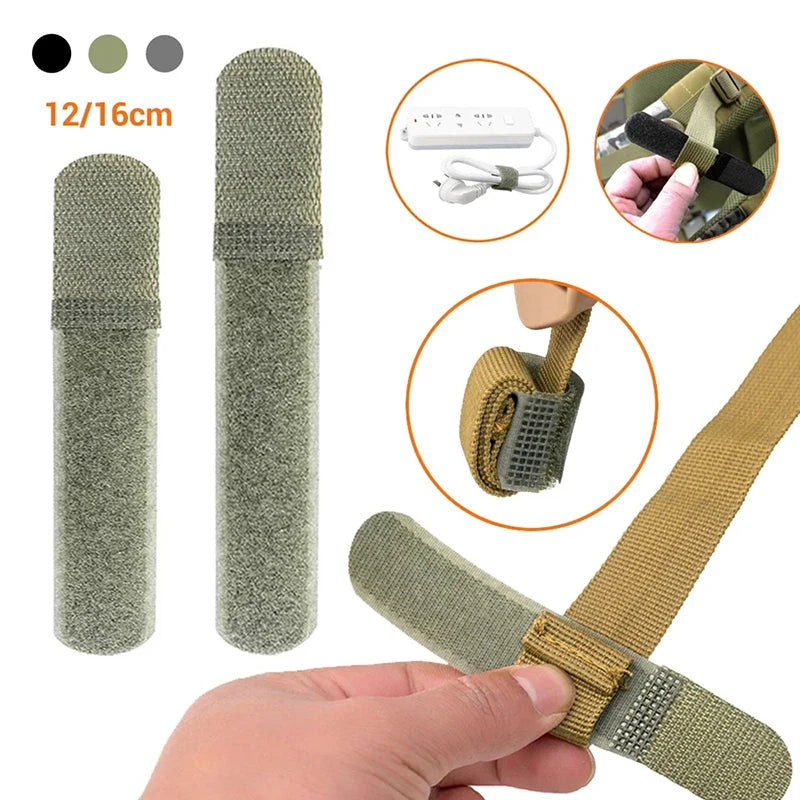 10pcs Reusable Backpack Fastener Buckle Nylon Straps Cable Ties Strap Webbing Organizer Fix Hook Loop Grip Wrapping Cord Peaceful Pleasures Health and Wellness