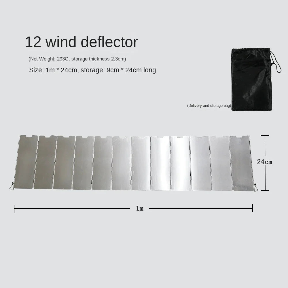 Tall Stove Windscreen-Gas Burner Windshield- Aluminum Camping Stove Folding Cooker Butane Burner For Outdoor Camping Picnic ﻿ Peaceful Pleasures Health and Wellness 12 wind deflectors