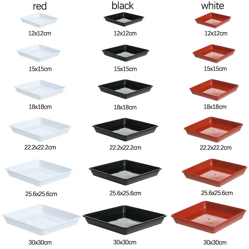 PP Plastic Flower Pot Drip Tray | Indoor Plant Saucer 6 Sizes