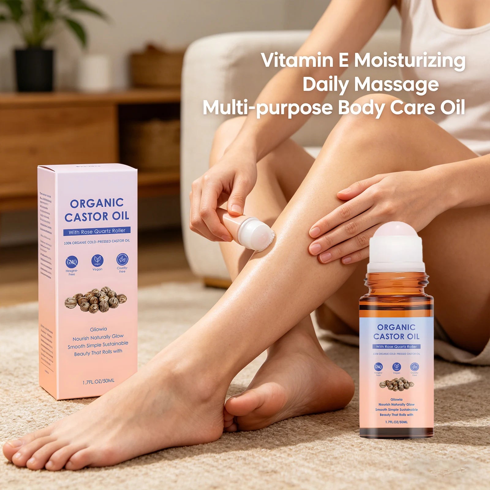 Organic Castor Oil Body Essence – Deep Moisturizing 50ml Body Care Essence Peaceful Pleasures Health and Wellness