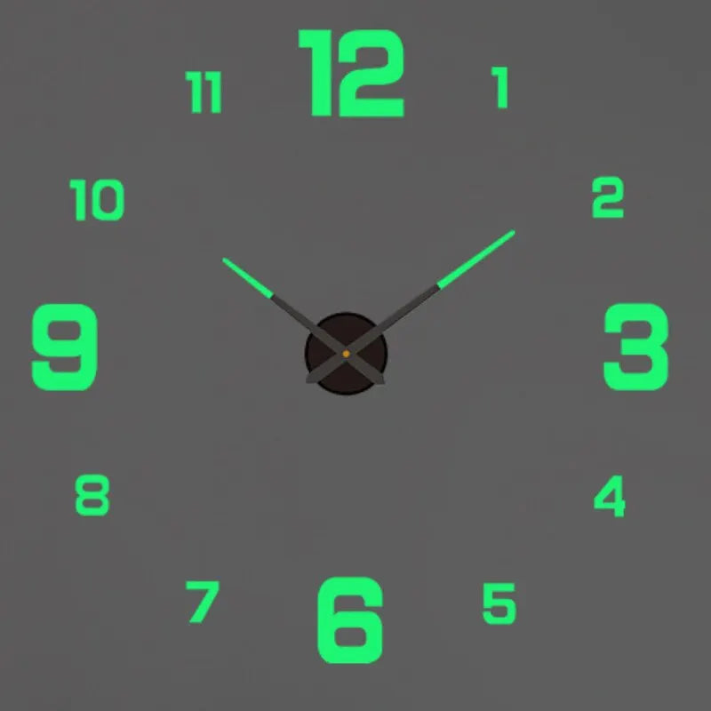 Large 3D DIY Acrylic Wall Clock – Modern Quartz Mirror Sticker Clock for Living Room & Home Décor | 40–130cm