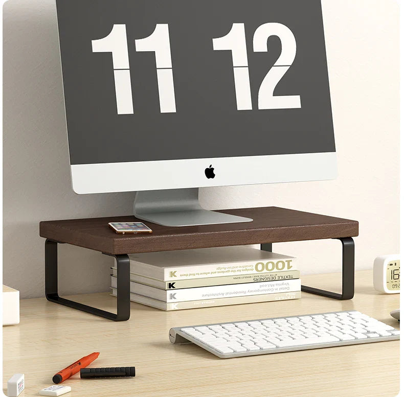 Wood Monitor Riser Shelf & Desk Organizer Stand 30/40/50cm