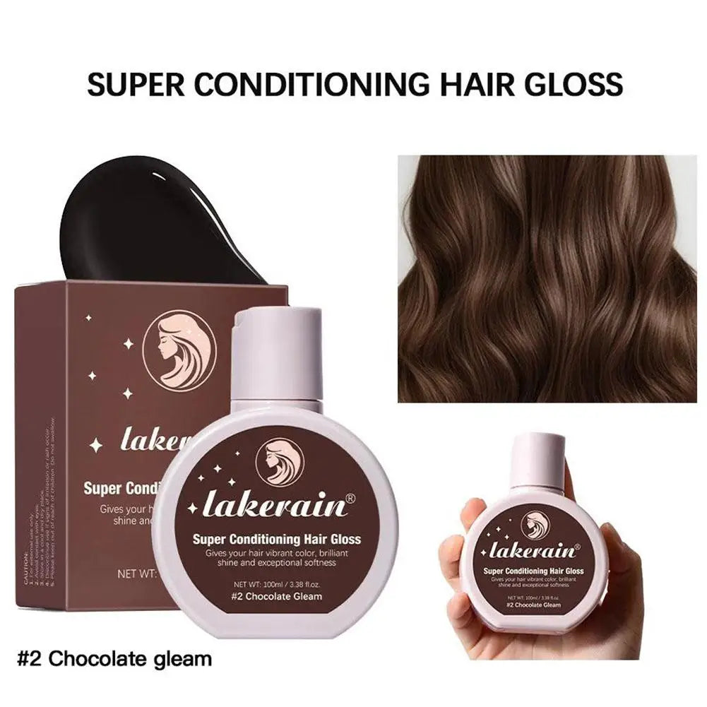 Hair Gloss Glaze Color Conditioner Gloss For Medium To Dark Brown Hair,Shine Moisturizing Hair Gloss Hair Mask For Natural Hair Peaceful Pleasures Health and Wellness 02