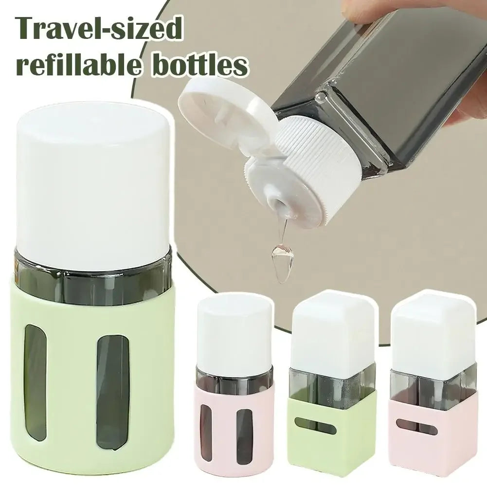 4-in-1 Travel Dispenser Bottle Set – 60ml Refillable Toiletry Bottles Peaceful Pleasures Health and Wellness