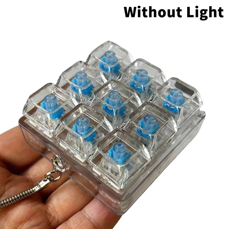 LED Mechanical Key Switch Tester – Fidget Toy 4/9 Keys