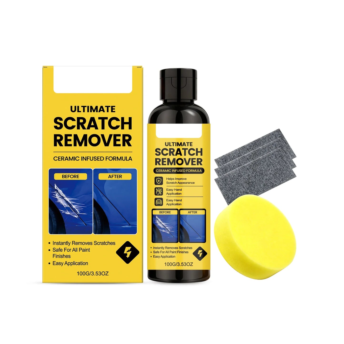 Car Scratch Remover Polish Kit – Swirl & Scuff Restorer