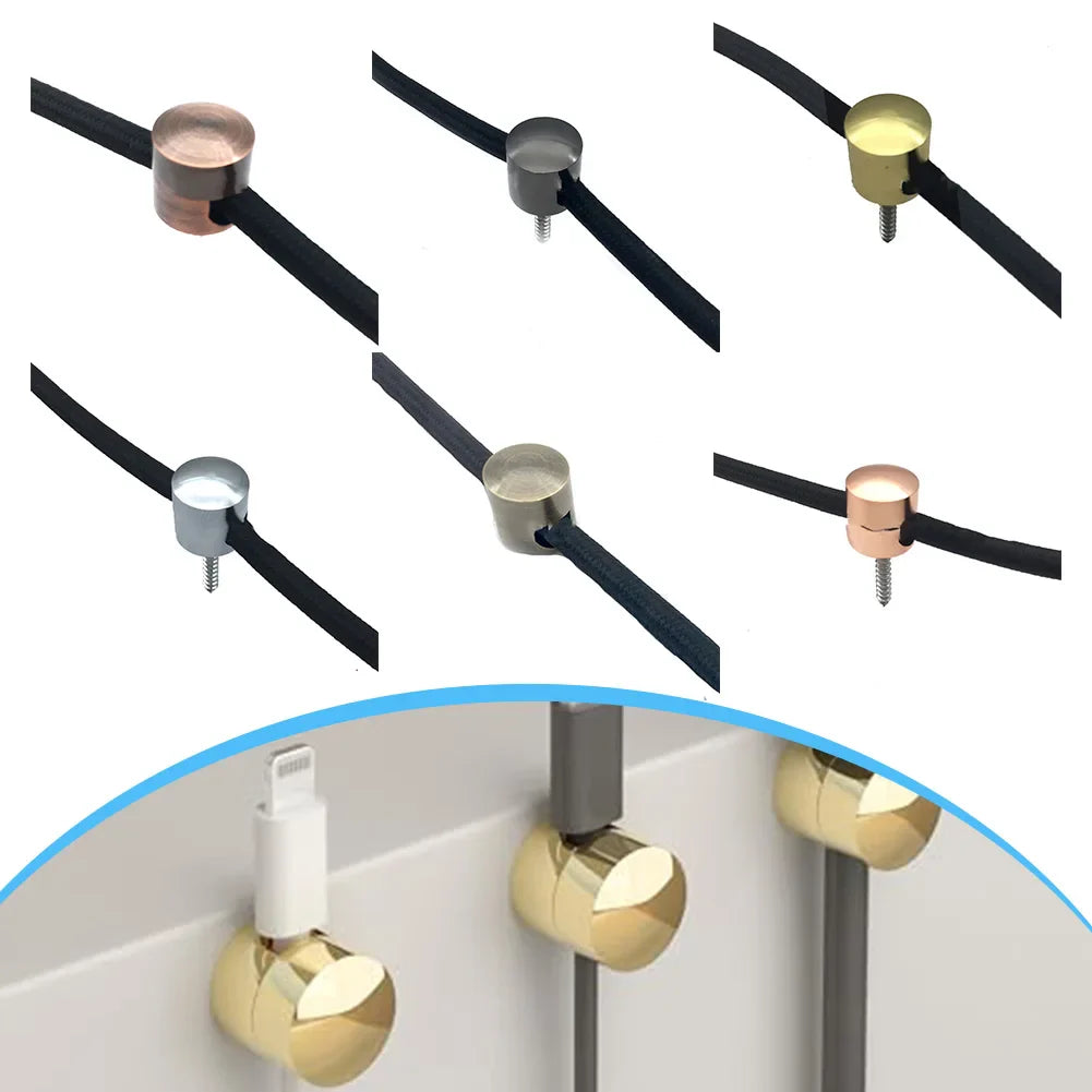 3-Pack Metal Pendant Light Cord Holders & DIY Cable Anchors
