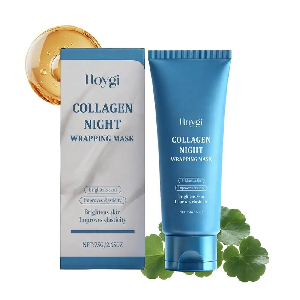 Collagen Glass Skin Night Wrapping Mask – Deep Hydration Peel-Off & Sleeping Face Mask | Anti-Aging & Brightening 75g Peaceful Pleasures Health and Wellness