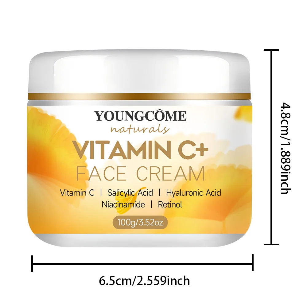 YOUNGCOME Vitamin C Face Cream – Retinol & Hyaluronic Acid Vitamin C Face Cream Peaceful Pleasures Health and Wellness 100G