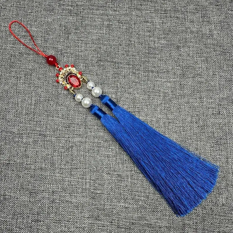 Antique Hanfu Tassel Pendant | Ethnic Cheongsam Décor 25cm
