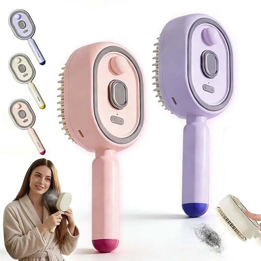 Premium Red Light Hair Care Comb USB Atomizing Vibration Cushion Brush with One Key Self Clean for Scalp SPA Peaceful Pleasures Health and Wellness
