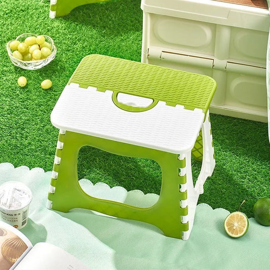 Portable Thick Plastic Folding Stool Outdoor Camping Home Use Fishing Travel Lightweight Children's Reading Chair Bathroom Chair Peaceful Pleasures Health and Wellness