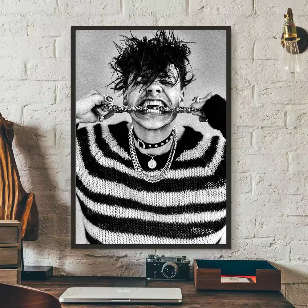 fashion Y-YUNGBLUD Singer Poster HD art sticky wall waterproof home living room bedroom bar aesthetic decoration Peaceful Pleasures Health and Wellness z7 50X70cmNoframe