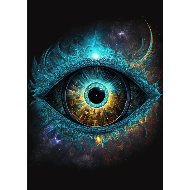Abstract Eye Canvas Wall Art HD Print – Home & Office Decor Canvas Wall Art Peaceful Pleasures Health and Wellness SKU-6 50X70cm no frame