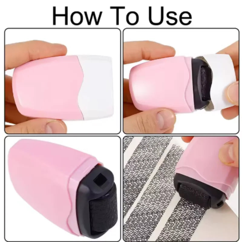 Identity Protection Roller Stamp Stop ID Identity Theft Identification Shielding Privacy Secret And Address Shielder Peaceful Pleasures Health and Wellness