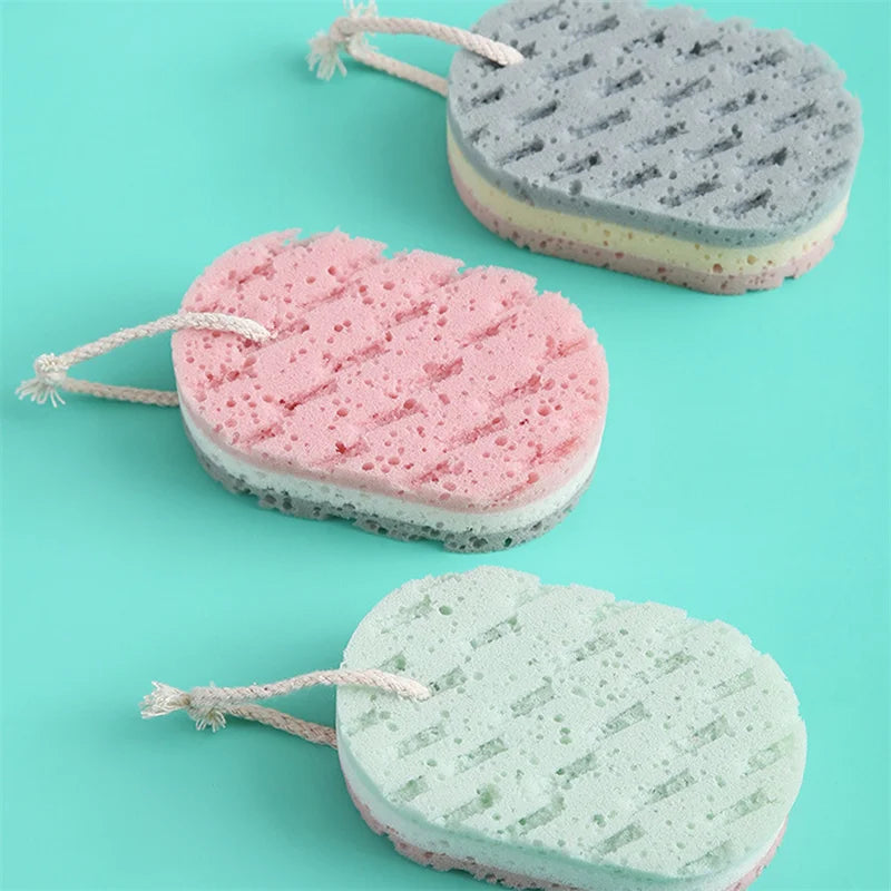 Bath Sponge Body Scrub Bast Wisp Massage Brush Body Washcloth Skin Scrubber Relax Exfoliating Skincare Shower Accessories Peaceful Pleasures Health and Wellness