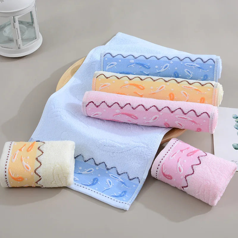 Soft Cartoon Baby Bath Towel & Face Washcloth – 25x50cm