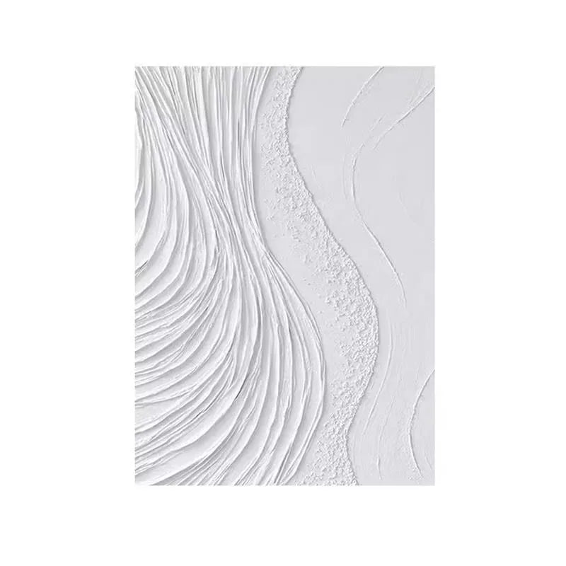 Hand-painted Oil Painting Black and White Modern Minimalist Entrance Three-dimensional Large Floor-to-ceiling Gypsum Painting Peaceful Pleasures Health and Wellness Without frame O Custom