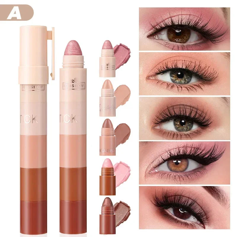 5-in-1 Eyeshadow Pencil Kit | Matte Shimmer Highlight Makeup
