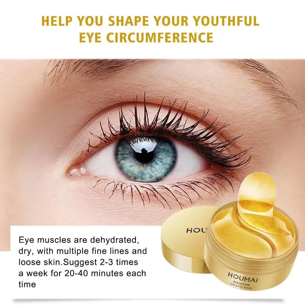 24K Gold Eye Gel Pads – Collagen & Hyaluronic Acid Eye Mask Eye Care Peaceful Pleasures Health and Wellness