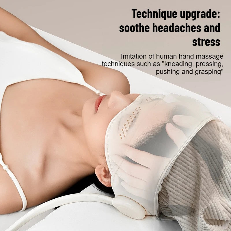 Graphene Heating Head Massager – Air Pressure & Eye Hot Compress for Relaxation & Better Sleep Relax Improve Sleep Stress Relief Peaceful Pleasures Health and Wellness