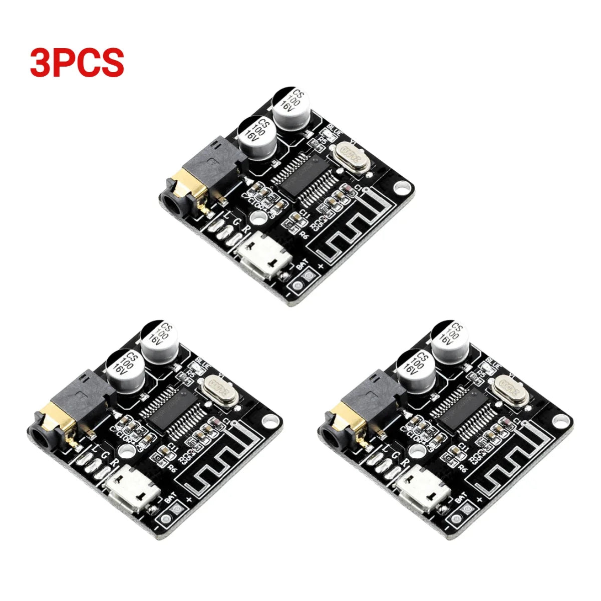 1-5PCS VHM-314 Wireless Stereo Music Module 3.5mm Audio Aux Bluetooth Audio Receiver Board Micro USB 5V Car Audio Decoder Board Peaceful Pleasures Health and Wellness 3PCS