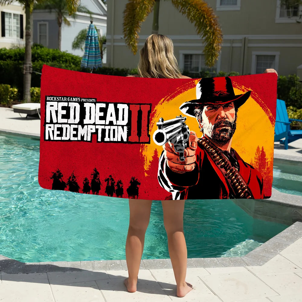 Red Dead Redemption 2 Quick-Dry Beach & Sports Towel | 11 Sizes Quick-Dry Sports Towel Peaceful Pleasures Health and Wellness