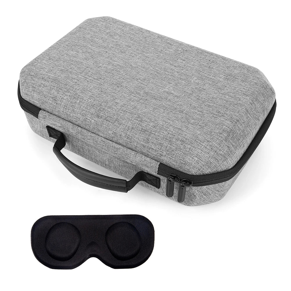 For Meta Quest 3 VR Glasses Storage Bag EVA Hard Shell Travel Carrying Case With Shoulder Strap for Meta Quest 3 VR Accessories Peaceful Pleasures Health and Wellness Grey No Strap