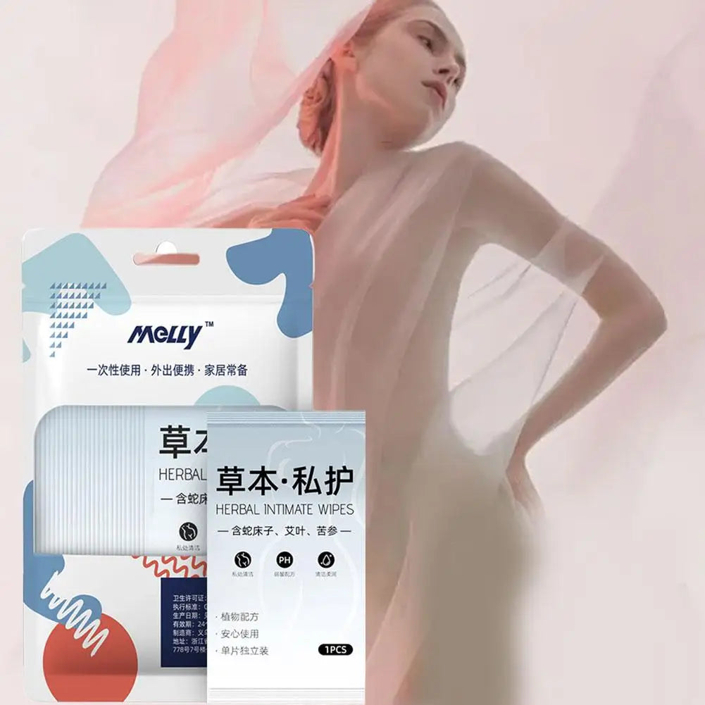 Natural Herbal Intimate Wipes for Women – 20pk Sensitive Skin