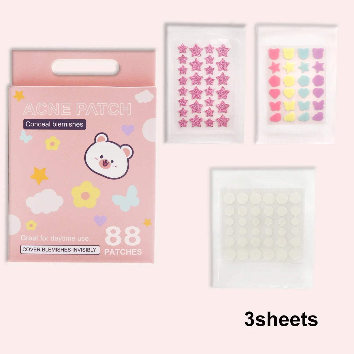 88-Pc Hydrocolloid Pimple Patches – Invisible Overnight
