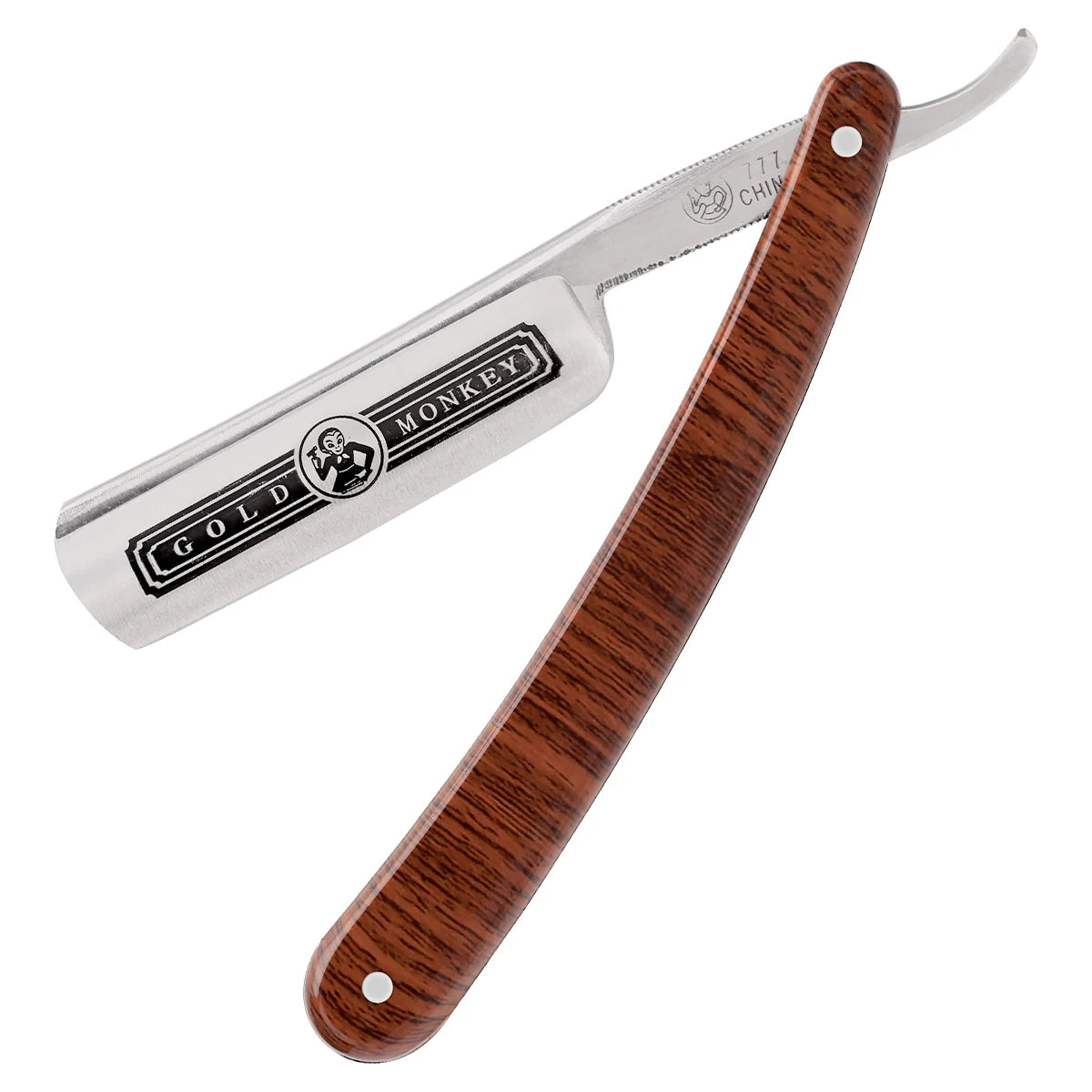 Gold Monkey Vintage Straight Razor,Professional Ultra-Thin Blade Folding Shaving Knife With Wooden Handle Knife For Barber Salon Peaceful Pleasures Health and Wellness A