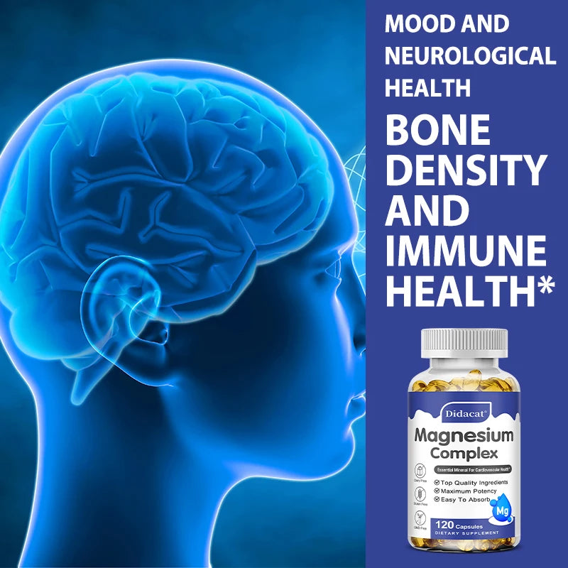 Magnesium Glycinate 500mg High Potency | 120 Capsules Non-GMO