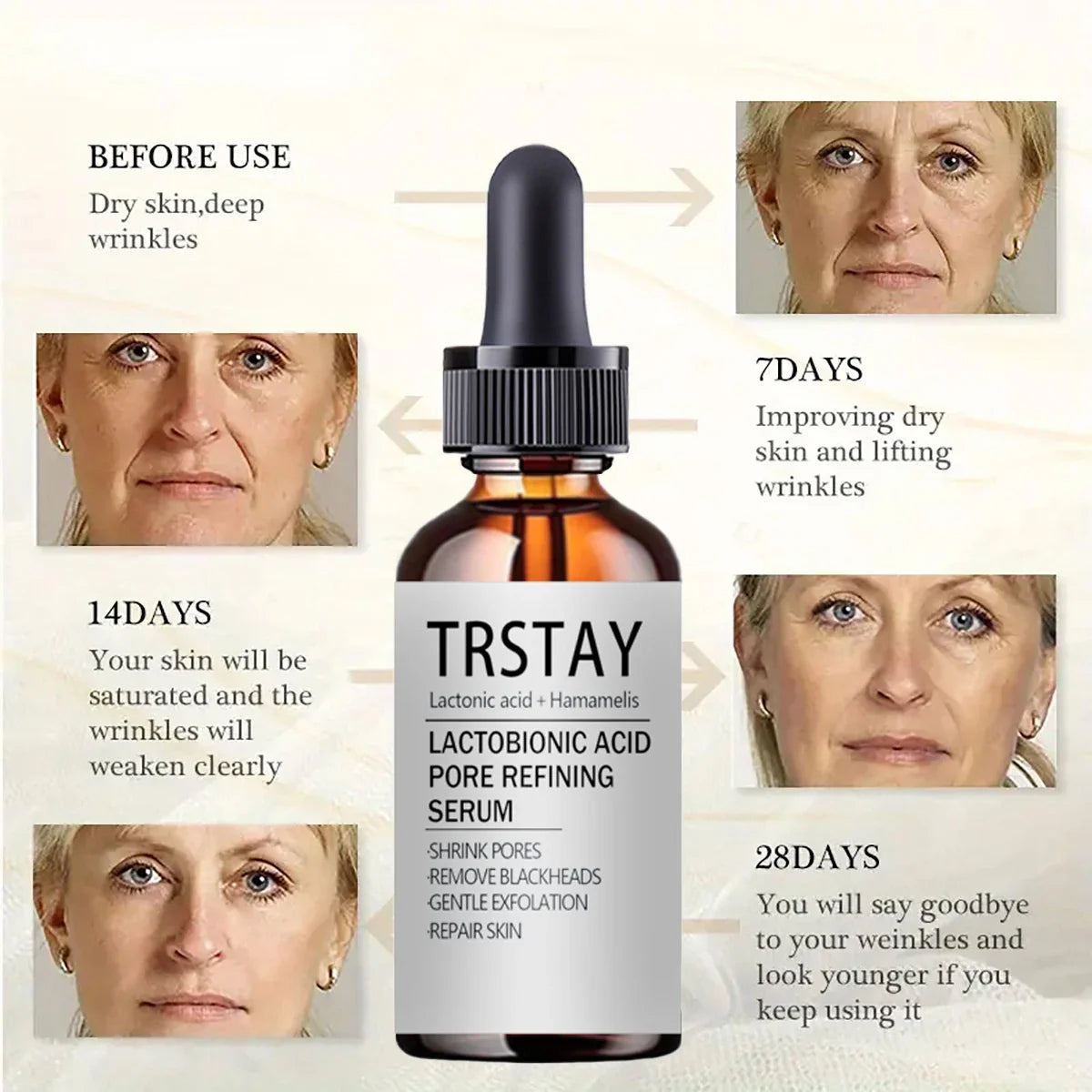 TRSTAY Lactobionic Acid Pore Minimizing Face Serum | 5–50ml